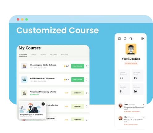 Customize learning management system